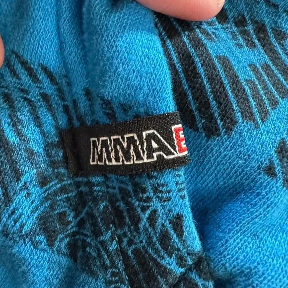 Vintage Y2K MMA Elite Hoodie Size L Blue Sherpa Lined Zip Up Skull Affliction - Picture 5 of 12